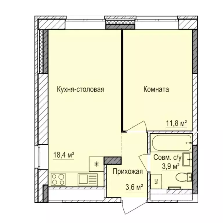 1-к кв. Удмуртия, Ижевск Буммаш жилрайон, Покровский жилой комплекс ... - Фото 1