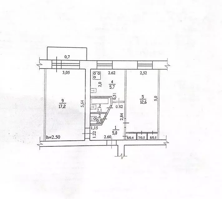 2-к кв. Забайкальский край, Чита Украинский бул., 5 (45.6 м) - Фото 1