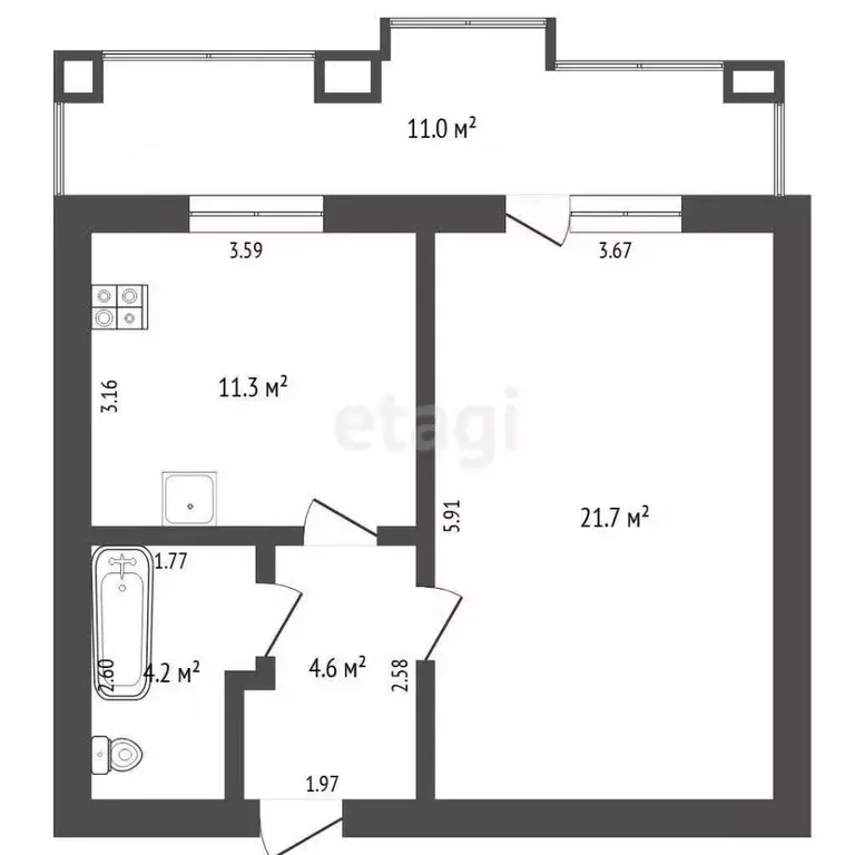 1-к кв. Тюменская область, Тюмень Восточный мкр, ул. Моторостроителей, ... - Фото 1