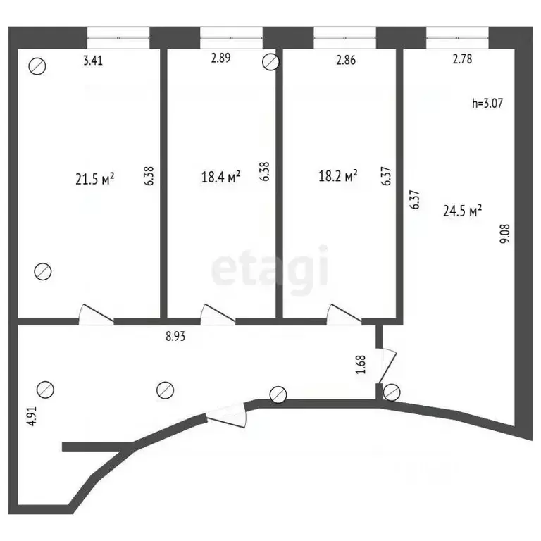 Офис в Тюменская область, Тюмень Олимпийская ул., 6к1 (106 м) - Фото 2