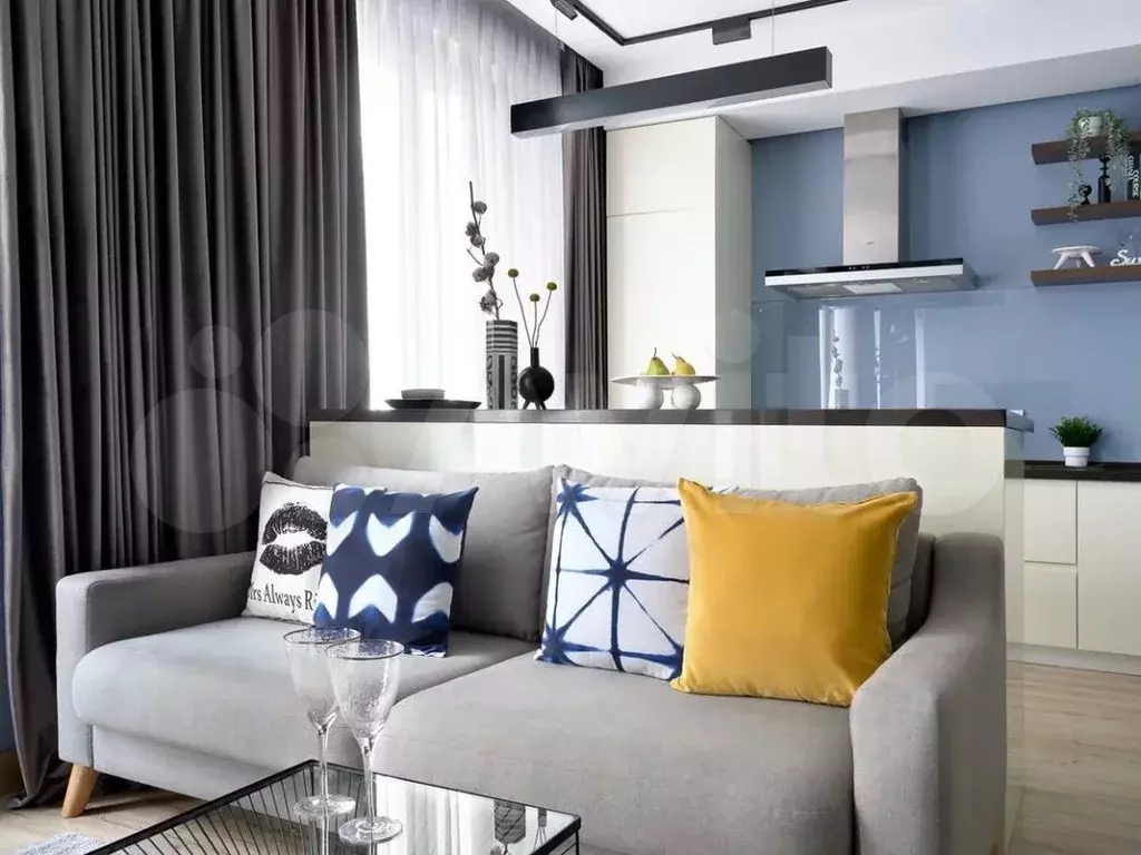 Квартира-студия, 40 м, 30/44 эт. - Фото 1