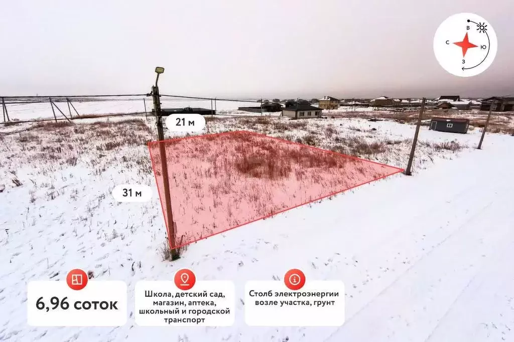 Участок в Тюменская область, Тюменский муниципальный округ, с. Успенка ... - Фото 0