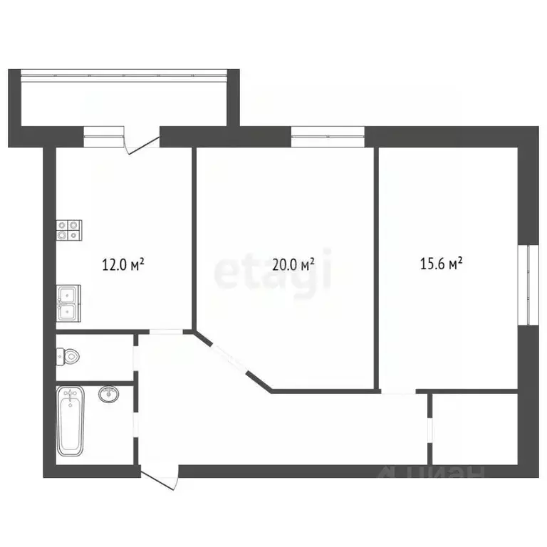 2-к кв. Воронежская область, Воронеж Беговая ул., 148 (67.5 м) - Фото 2