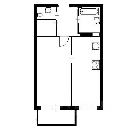 1-к кв. Санкт-Петербург ул. Композиторов, 12 (46.0 м) - Фото 2