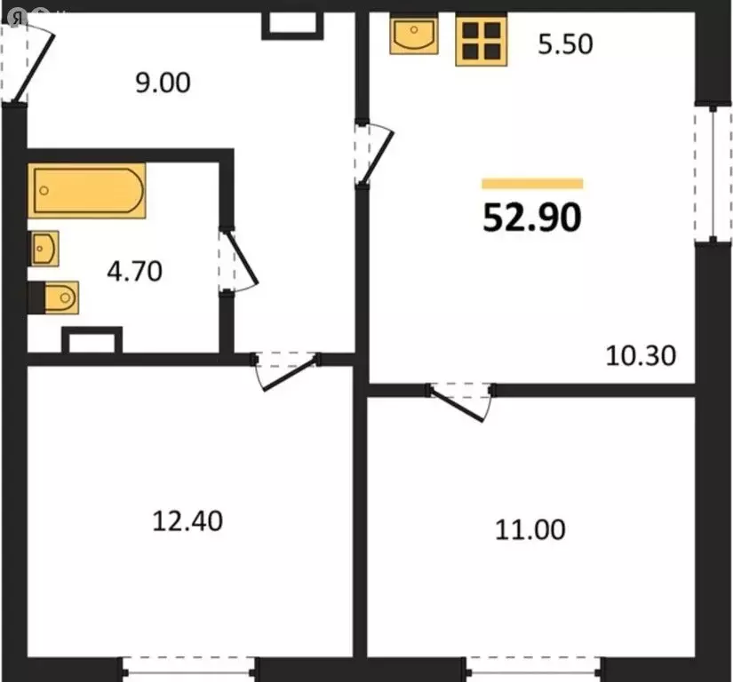2-комнатная квартира: Киров, улица Потребкооперации, 34к1 (52 м) - Фото 1