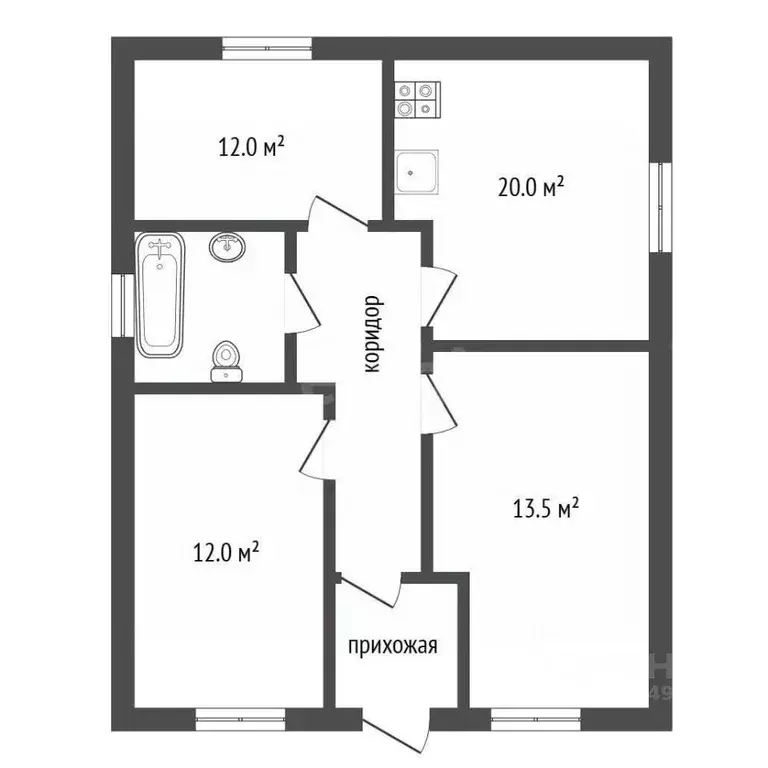 Дом в Воронежская область, с. Новая Усмань ул. Ломоносова (675 м) - Фото 2