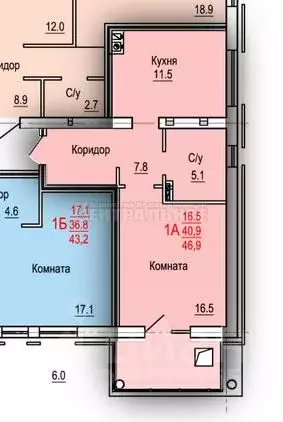 1-к кв. Смоленская область, Смоленск пер. 3-й Запольный, 8 (46.9 м) - Фото 1