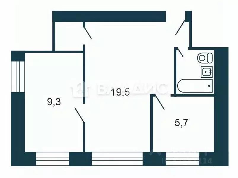 2-к кв. Новосибирская область, Новосибирск ул. Ватутина, 3 (40.4 м) - Фото 1