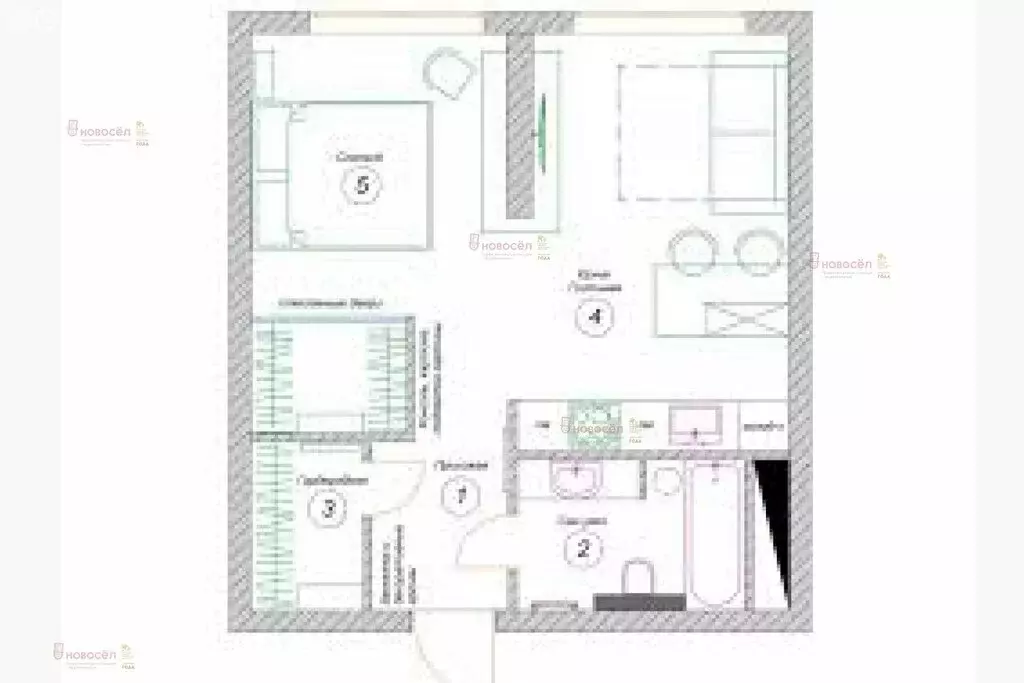 1-комнатная квартира: Екатеринбург, улица Академика Шварца, 14 (41 м) - Фото 1