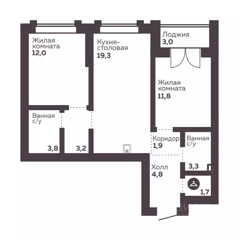 2-к кв. Свердловская область, Екатеринбург Уралмаш жилрайон, Голос ... - Фото 1
