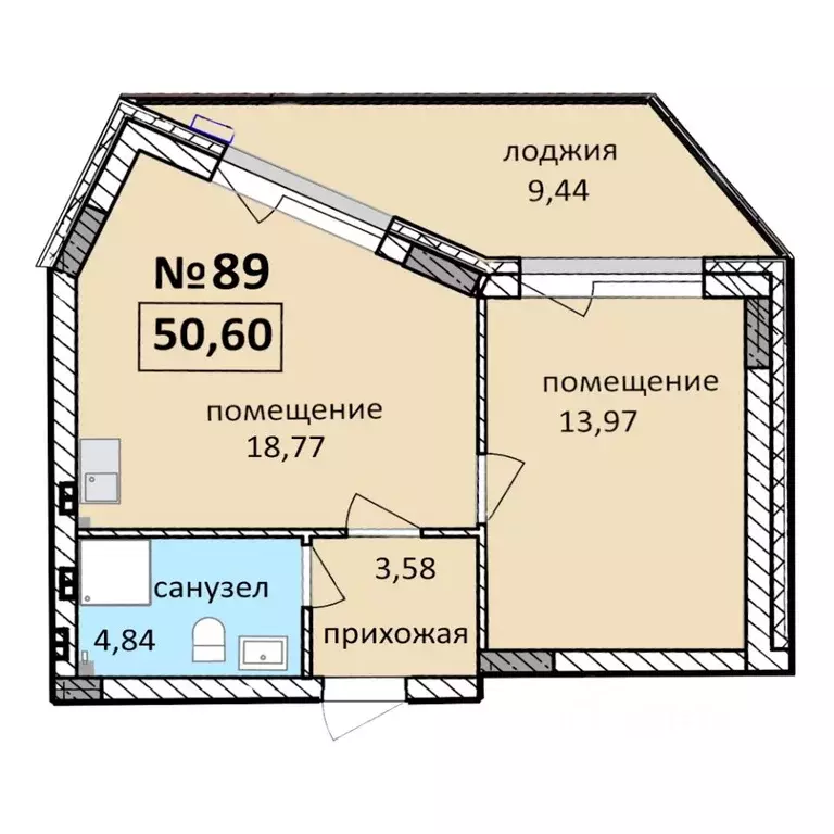 2-к кв. Калининградская область, Балтийск  (50.6 м) - Фото 0