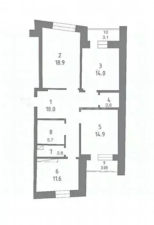 3-к кв. Липецкая область, Липецк ул. Имени Генерала Меркулова, 10А ... - Фото 2