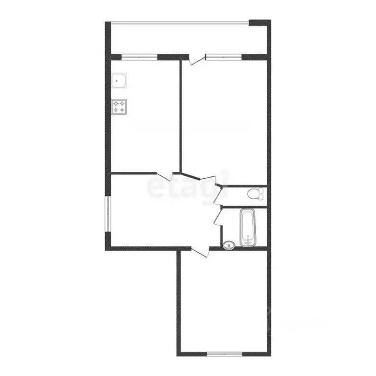 2-к кв. Белгородская область, Белгородский район, Разумное рп ул. ... - Фото 2