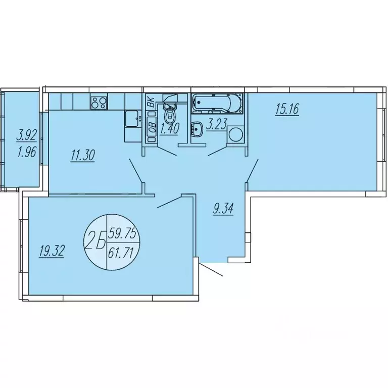 2-к кв. Московская область, Мытищи городской округ, д. Шолохово ... - Фото 1