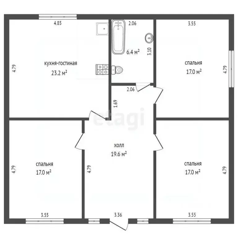 Дом в Ростовская область, Таганрог ул. Кретова (100 м) - Фото 2