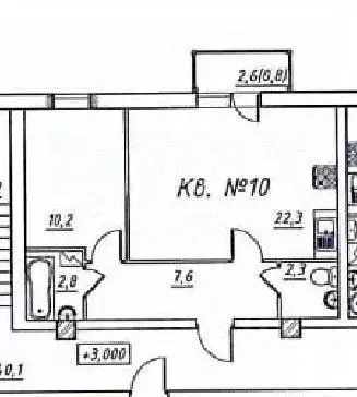 1-к кв. Вологодская область, Вологда Новгородская ул., 58А (46.6 м) - Фото 2