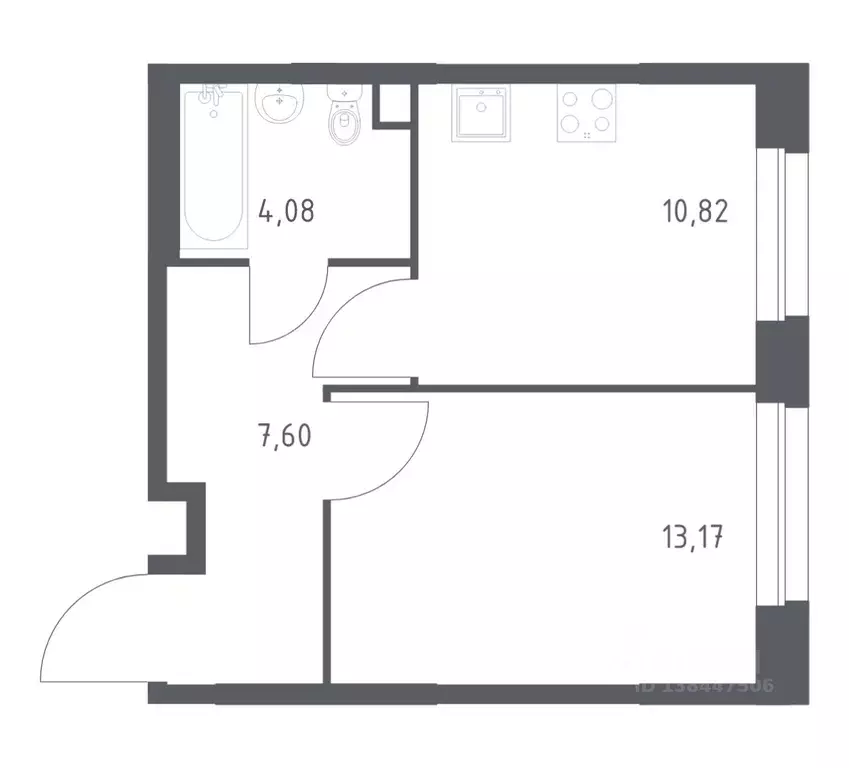 1-к кв. Москва д. Столбово, Эко Бунино жилой комплекс, 13 (35.67 м) - Фото 1