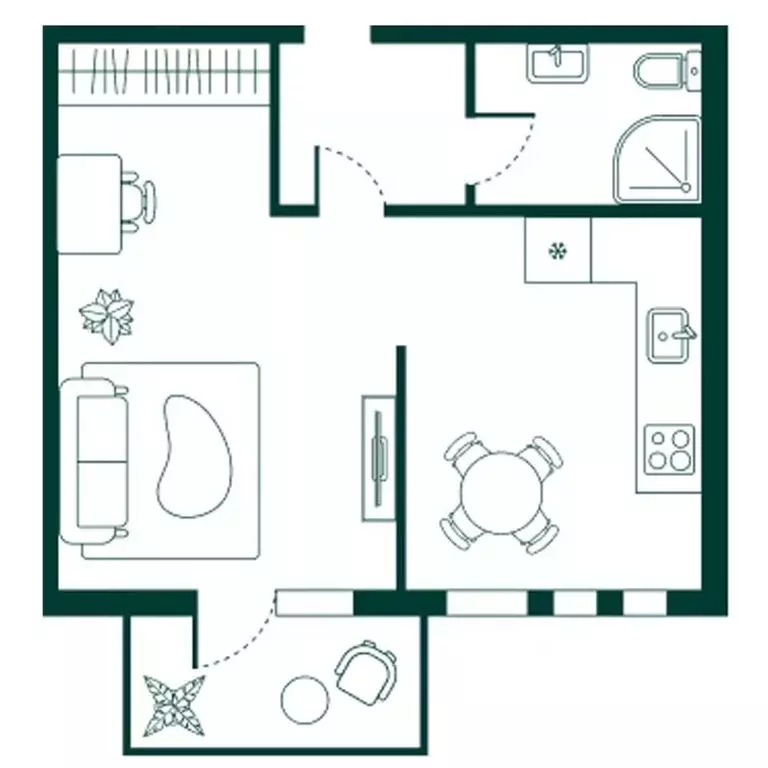 1-к кв. Дагестан, Дербент Новая История жилой комплекс (44.02 м) - Фото 1