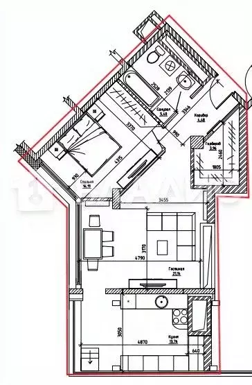 2-к кв. Коми, Сыктывкар ул. Мира, 22/1 (62.93 м) - Фото 1