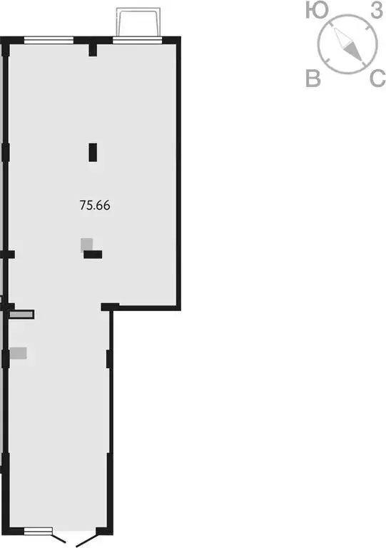 Помещение свободного назначения (75.66 м) - Фото 1