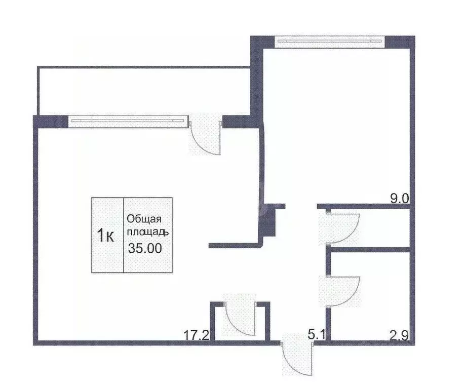 1-к кв. Костромская область, Кострома Кинешемское ш., 35 (29.9 м) - Фото 0