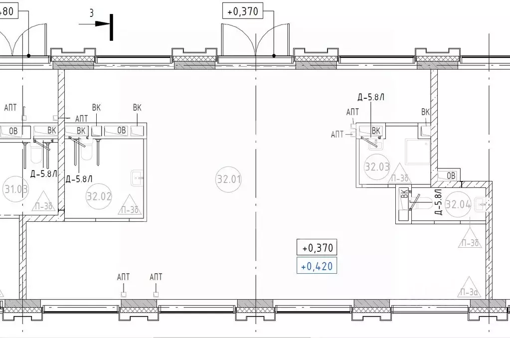 Помещение свободного назначения в Москва Вейв жилой комплекс, 3 (86 м) - Фото 2