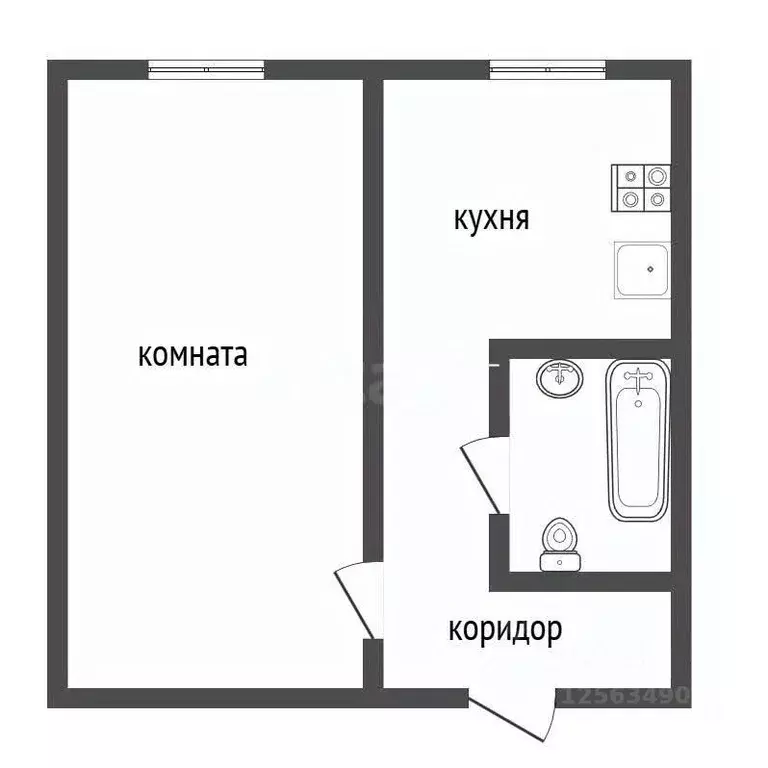 1-к кв. Воронежская область, Воронеж ул. Остужева, 44 (29.0 м) - Фото 2