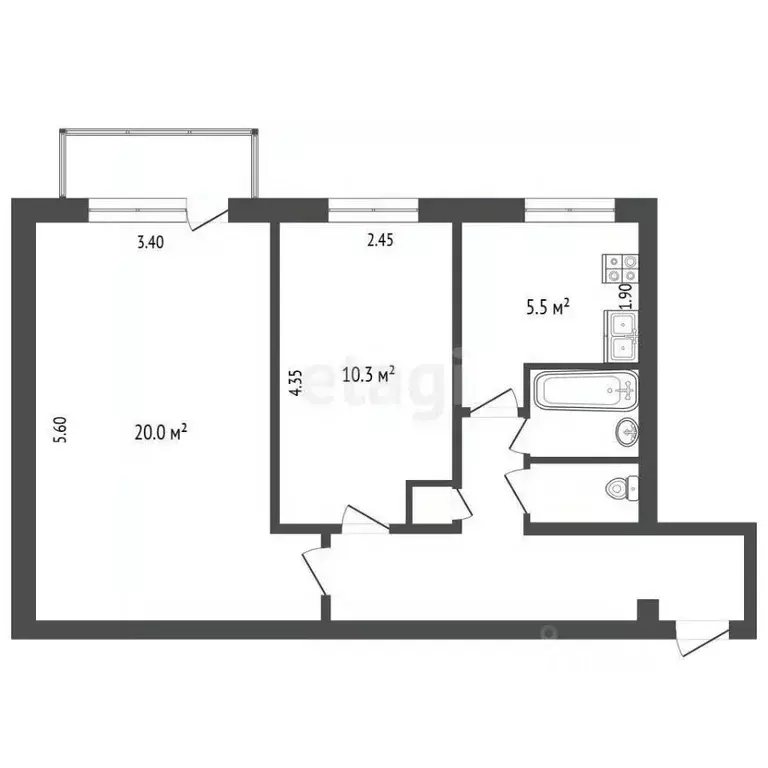 2-к кв. Камчатский край, Петропавловск-Камчатский ул. Бохняка, 11 ... - Фото 2