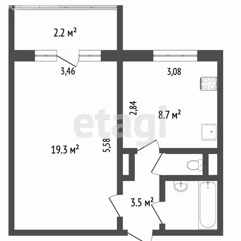 1-комнатная квартира: Тверь, Хрустальная улица, 45к1 (34 м) - Фото 0