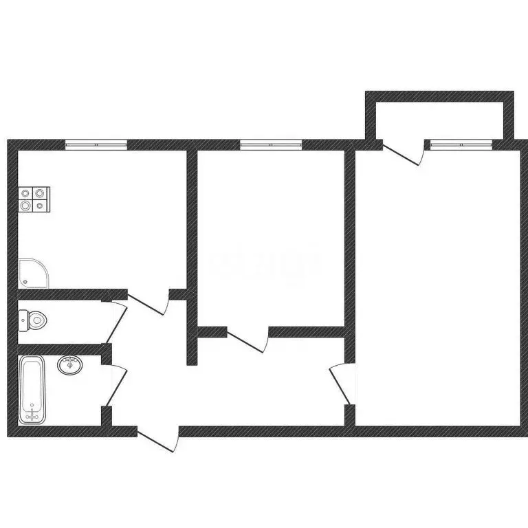 2-комнатная квартира: Бийск, Социалистическая улица, 60/1 (54 м) - Фото 1