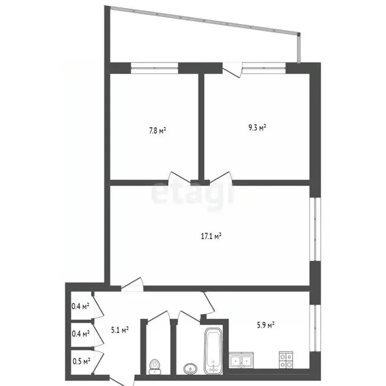3-к кв. Нижегородская область, Дзержинск ул. Галкина, 7А (49.7 м) - Фото 2
