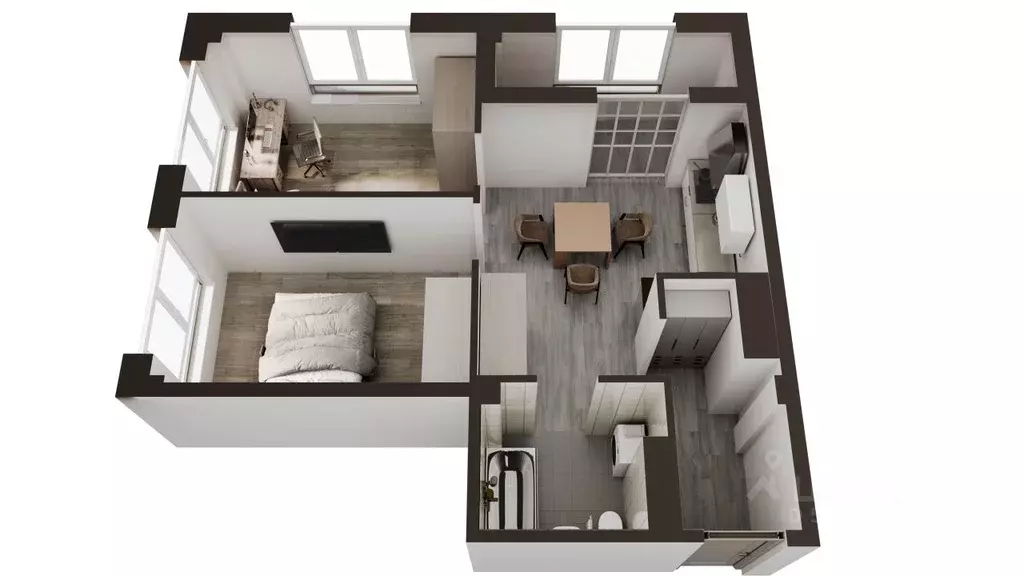 2-к кв. Сахалинская область, Анивский городской округ, с. Новотроицкое ... - Фото 1