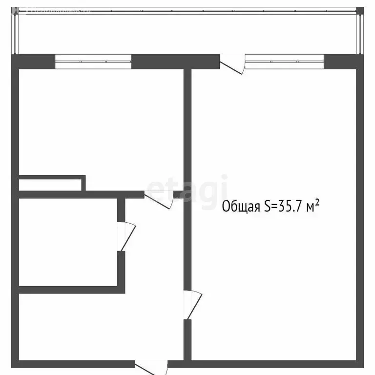 1-комнатная квартира: Кемерово, улица Гагарина, 51А (39.1 м) - Фото 1