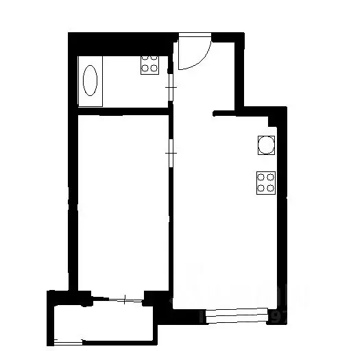 1-к кв. Башкортостан, Уфа ул. Уфимское Шоссе, 24 (37.0 м) - Фото 1