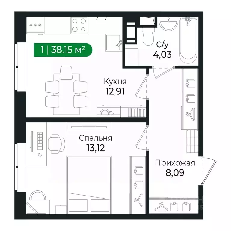 1-к кв. Ленинградская область, Сертолово Всеволожский район, ... - Фото 1