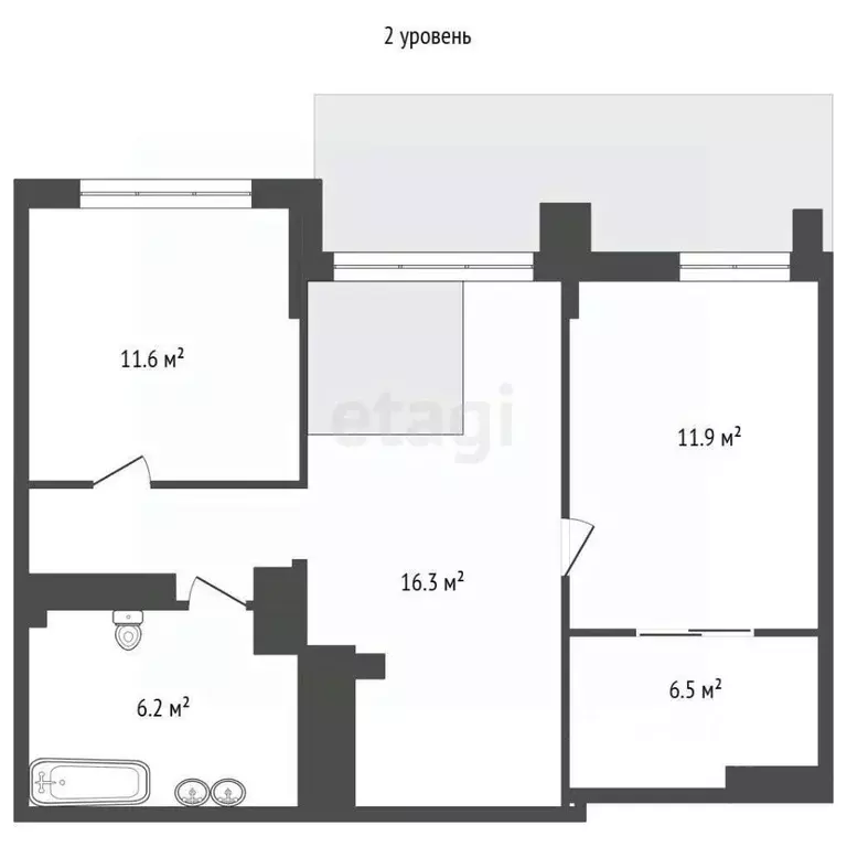 3-к кв. Тюменская область, Тюмень ул. Братьев Бондаревых, 5 (132.2 м) - Фото 2