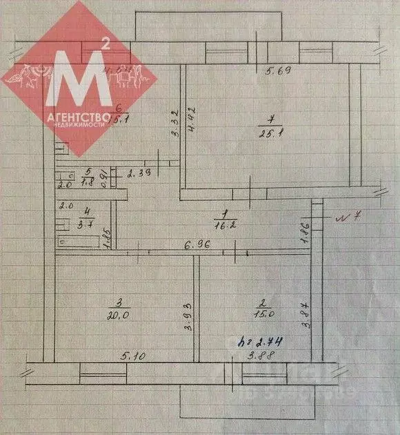 3-к кв. Ханты-Мансийский АО, Нягань Железнодорожная ул., 23 (96.9 м) - Фото 0