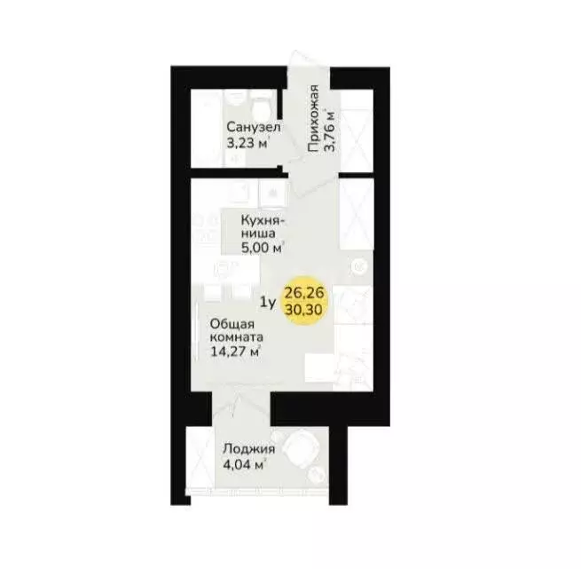 1-комнатная квартира: посёлок городского типа Медведево, улица Дмитрия ... - Фото 1