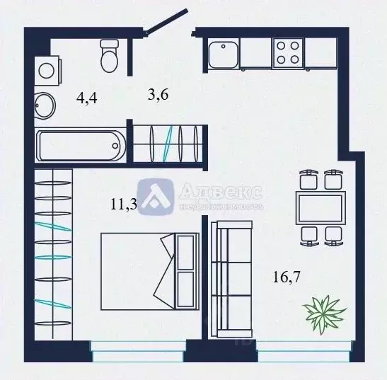 1-к кв. Тюменская область, Тюмень Мелиораторов мкр, ул. Мелиораторов, ... - Фото 2