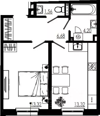 1-к кв. Ленинградская область, Тосненский район, Форносовское ... - Фото 1