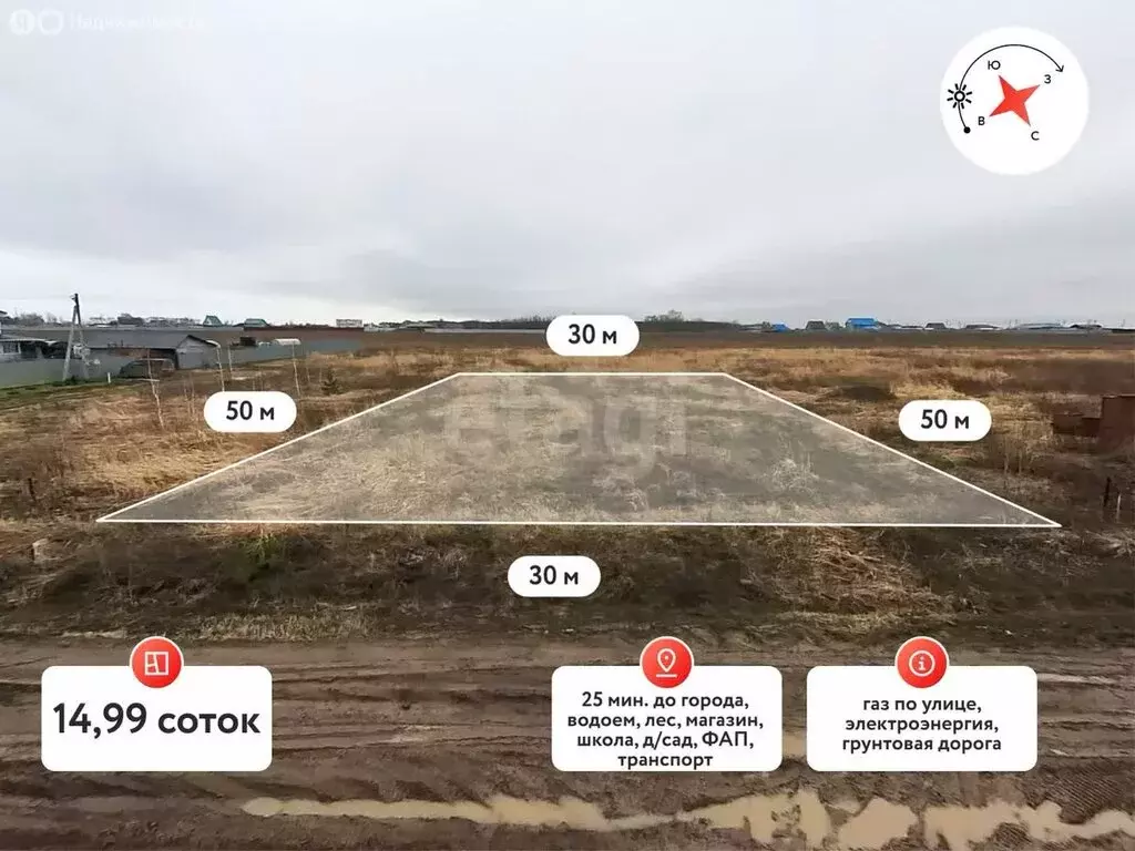 Участок в село Борки, Филиновская улица (14.99 м) - Фото 0