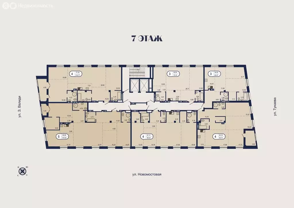 4-комнатная квартира: Уфа, Новомостовая улица, 4А (99.42 м) - Фото 1