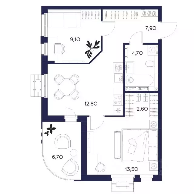 2-к кв. Пензенская область, Пенза Засурье мкр, Лес жилой комплекс ... - Фото 1