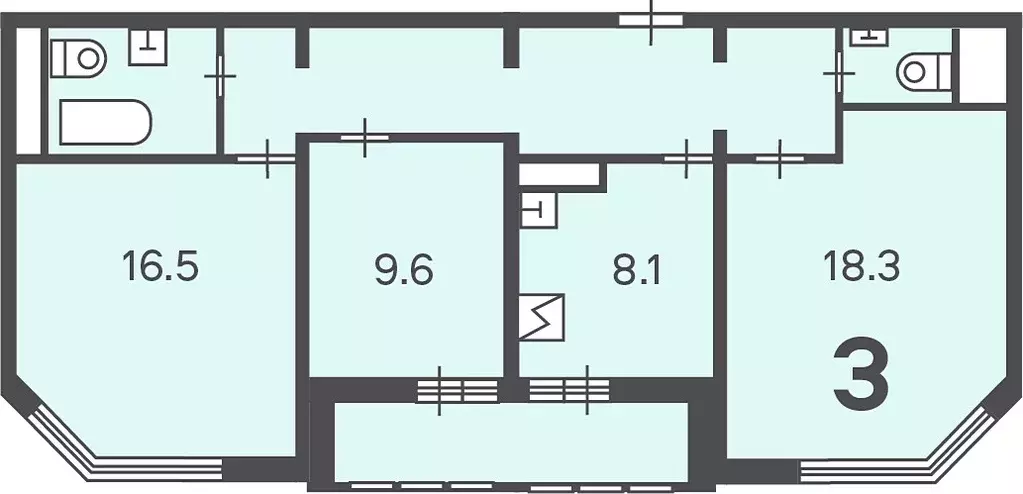 Продаётся 3-к квартира, 72.8 м - Фото 1