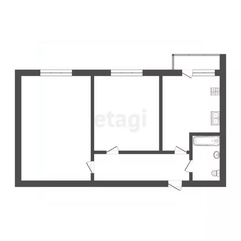 2-к кв. Мордовия, Саранск Мордовская ул., 35К195 (60.0 м) - Фото 1