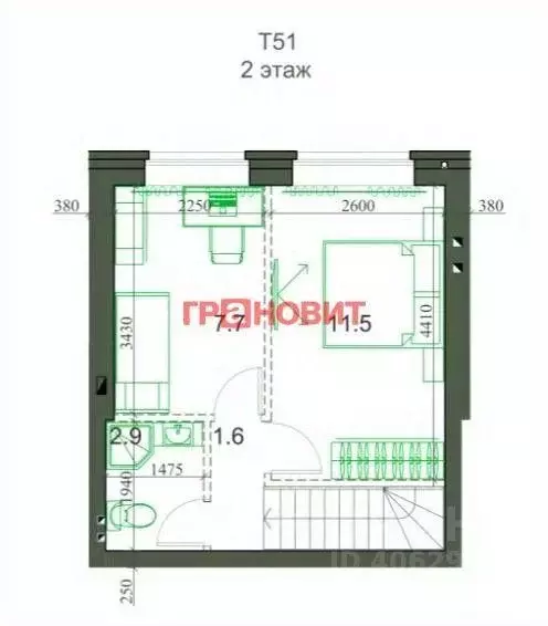 Таунхаус, 51.2 м - Фото 0