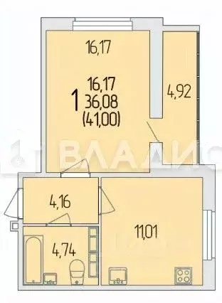 1-к кв. Белгородская область, Белгородский район, Разумное рп ул. ... - Фото 2