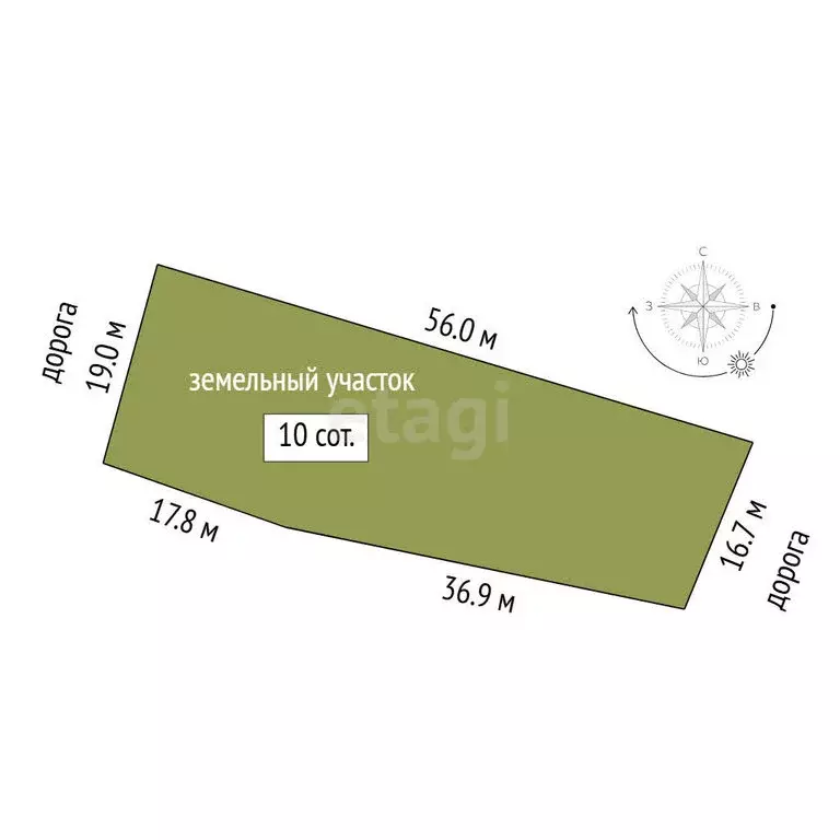 Участок в село Иска, Пролетарская улица (10 м) - Фото 1