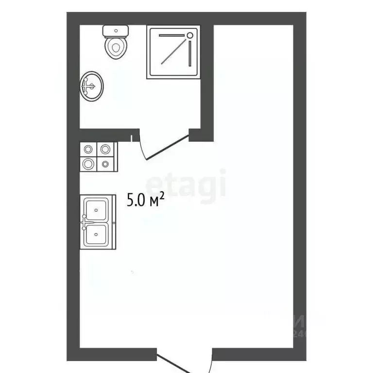 Студия Краснодарский край, Анапа ул. Мирная, 29к12 (17.0 м) - Фото 2