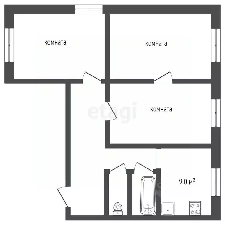 3-к кв. Ярославская область, Рыбинск ул. Желябова, 16 (78.9 м) - Фото 2